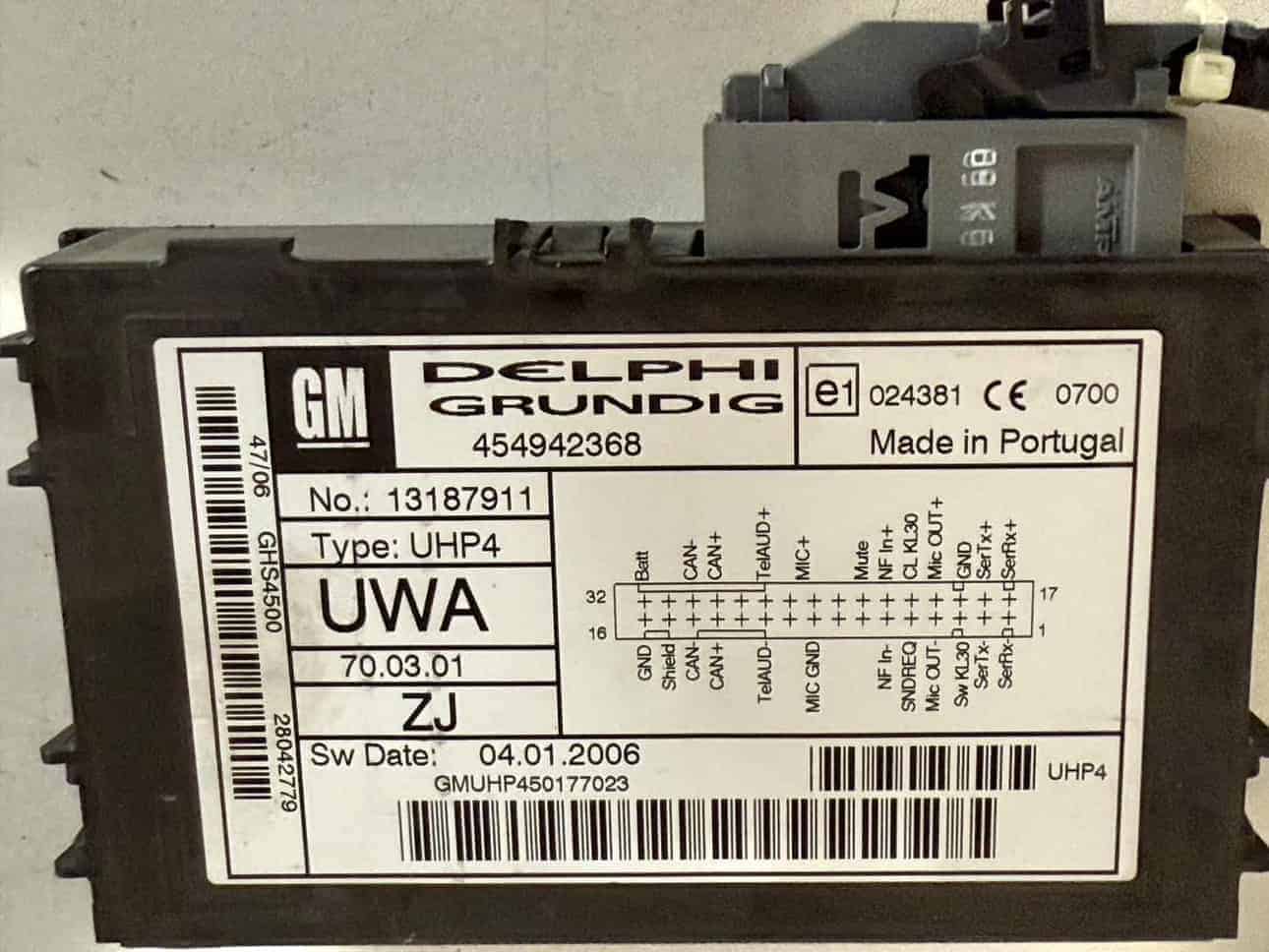 Bluetooth Steuergerät Module OPEL GM ANTARA 2007
