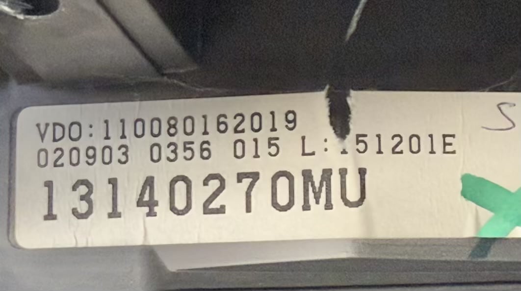 Tacho Kombiinstrument OPEL MERIVA 2003 88311302, 13140270MU