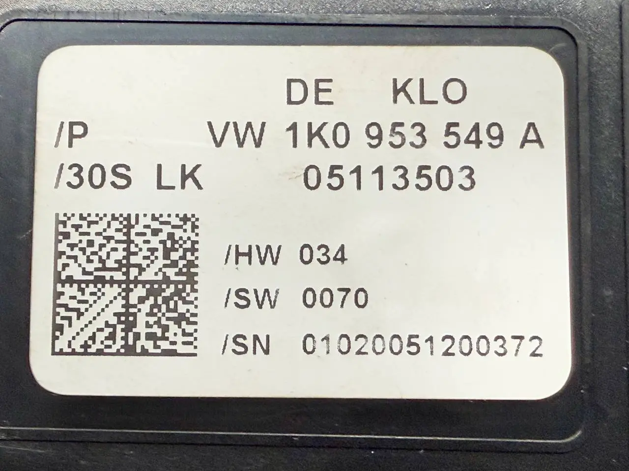 Steuergerät Lenksäule Lenkstockschalter für VW Golf5 1K1 1.4L 1K0953549A