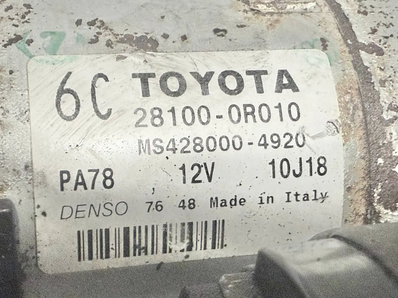 Anlasser Starter Motor für TOYOTA Verso Avensis Rav4 2005-2009 28100-0R010