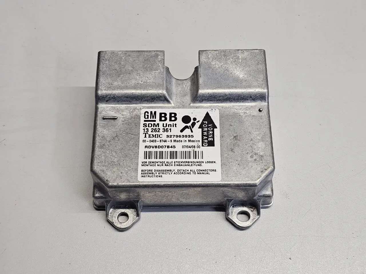 Airbag Steuergeraet Airbagmodul Corsa D 1.2L Opel Corsa D 1.2L 2008 13262361