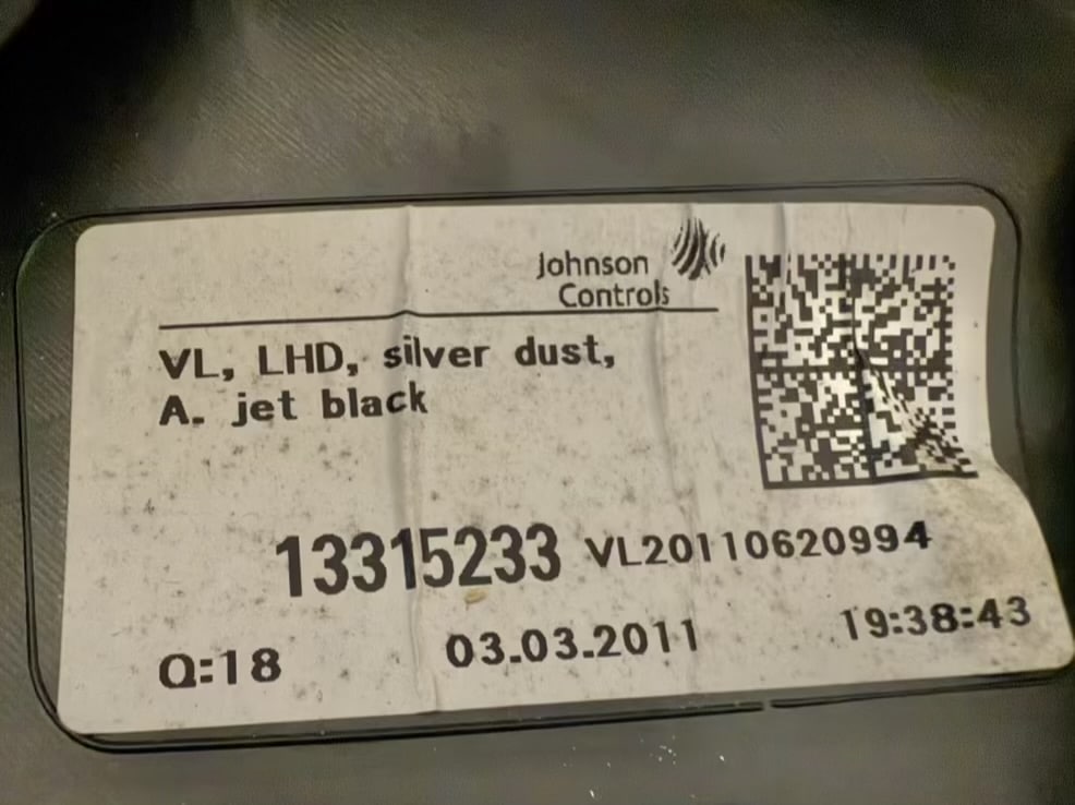 Türverkleidung Vorne Links OPEL ASTRA-J 2011 13315233
