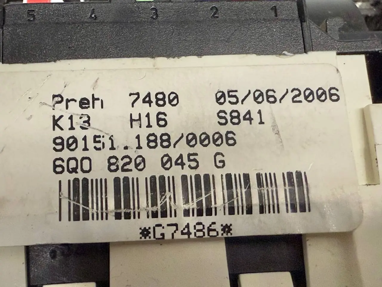 Klimabedienteil Heizungsregler Steuergerät VW Polo 9N1 1,2L 2002 6Q0820045