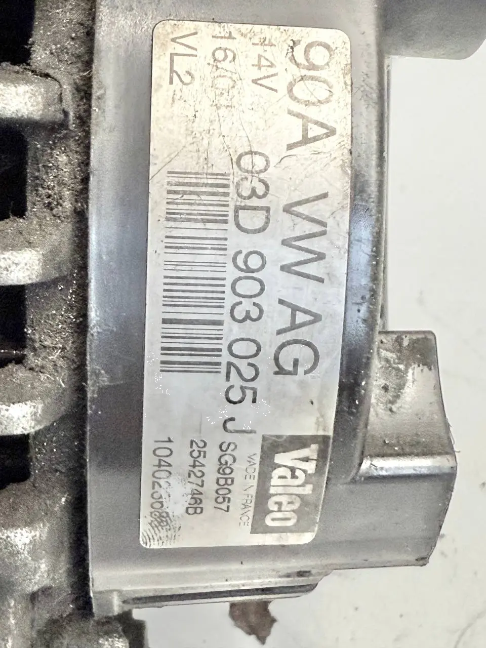 Generator Lichtmaschine Alternator VW Polo 9N1 1,2L 2002 03D903025J