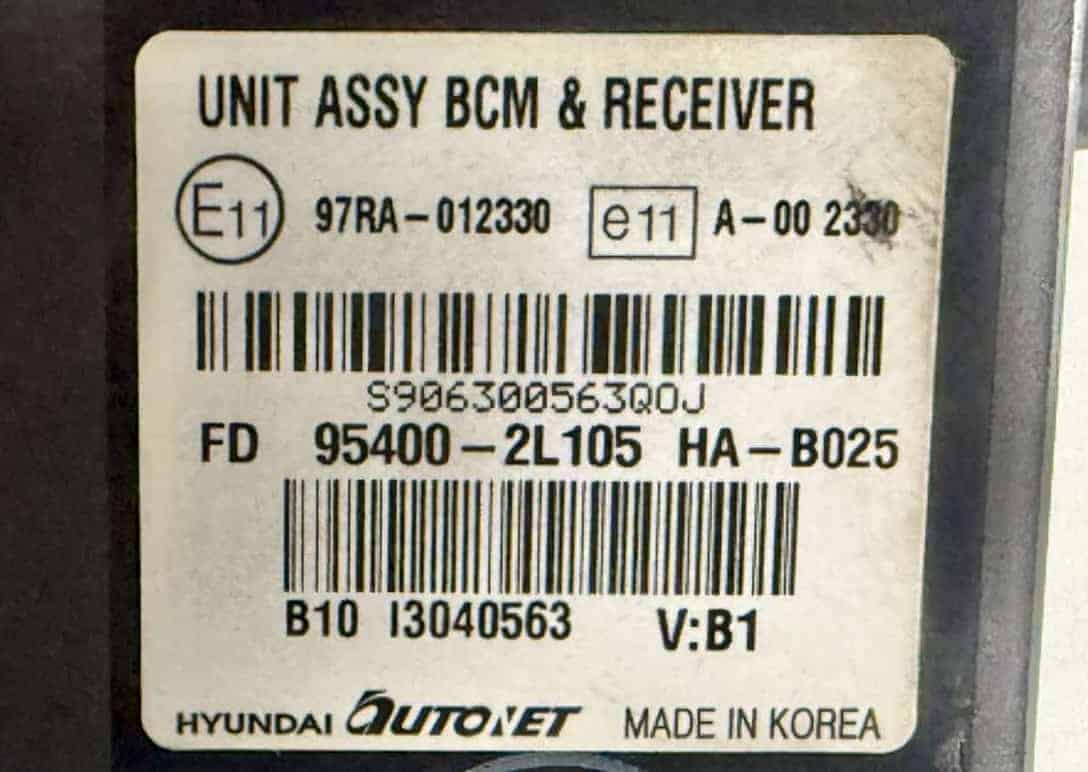 BCM Steuergerät Bordnetz Zentralverriegelung Hyundai i30 2010 954002L105