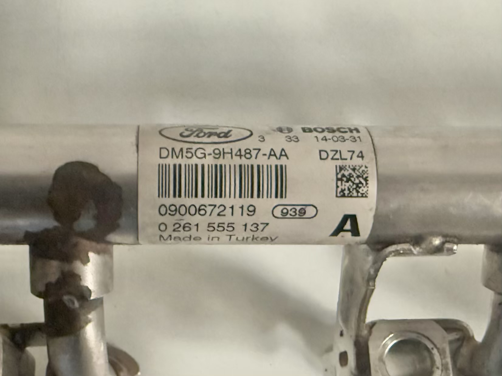 Einspritzleiste Railrohr Ford C-Max 2014 1.0 EcoBoost DM5G9H487AA, 0261555137