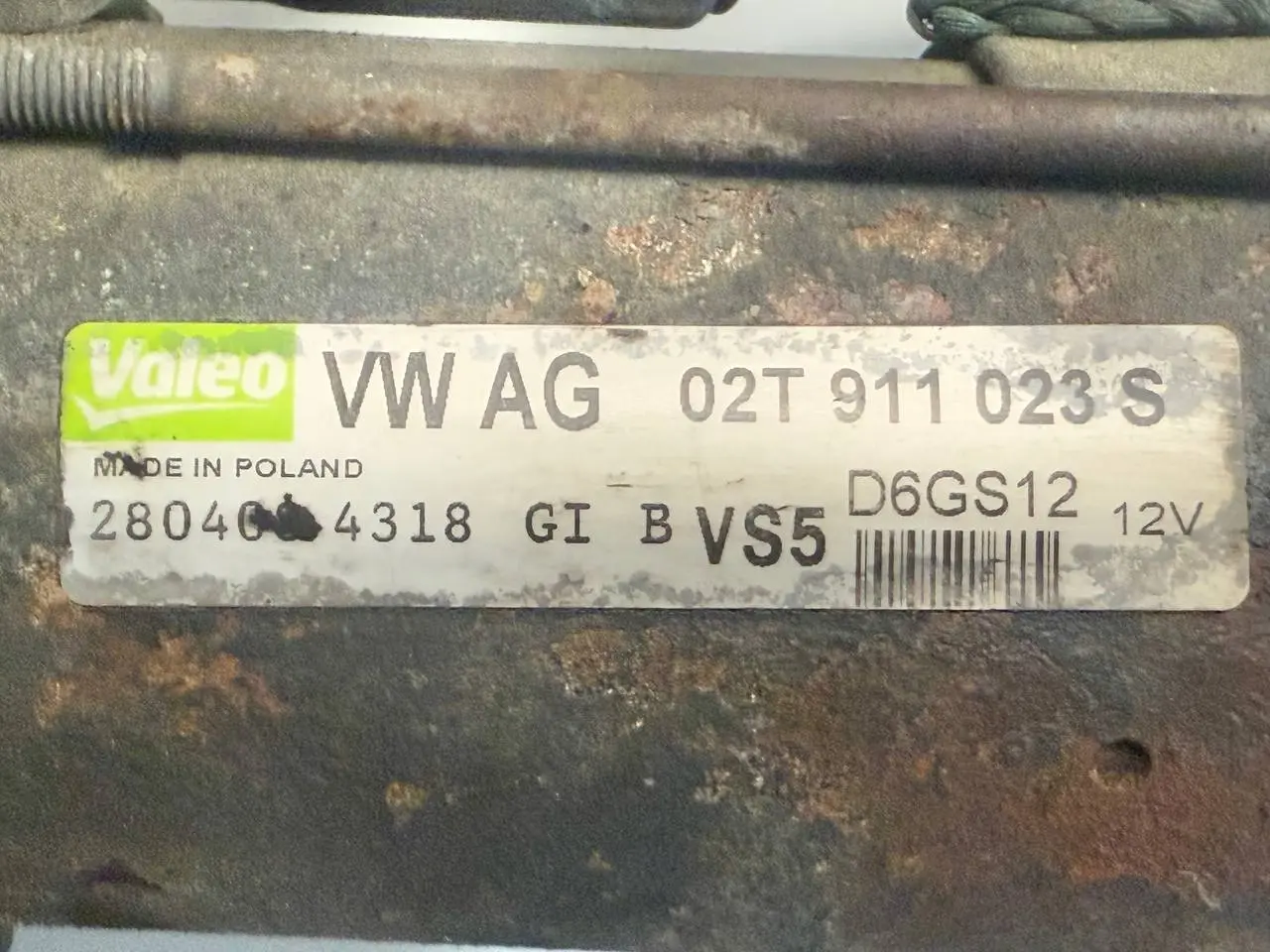 Anlasser Startermotor für Golf5 1K1 VW Golf Plus 2005 5M1 1,6 FSI 02T911023S