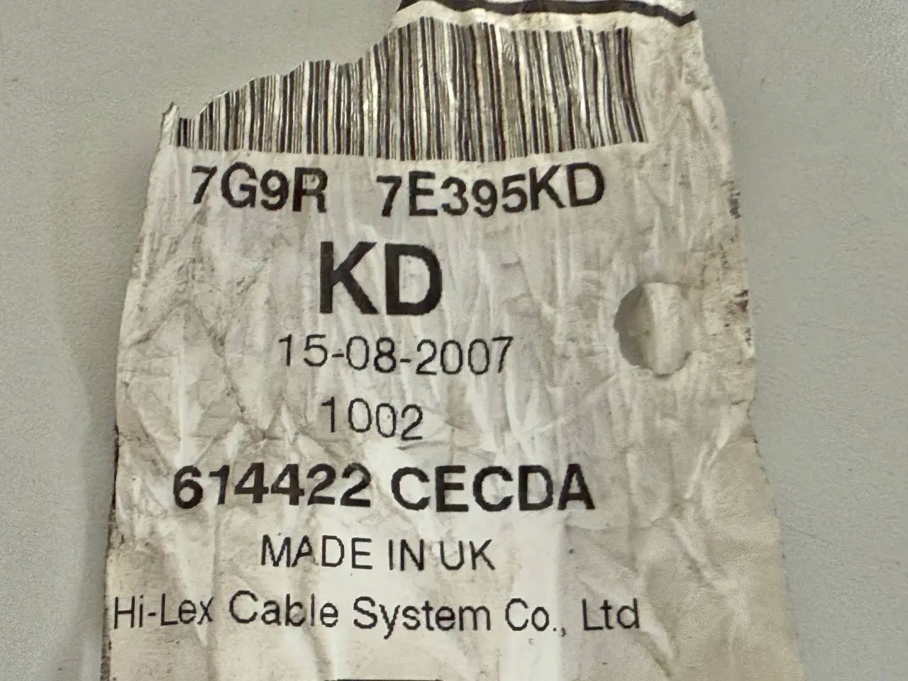 Seilzug Schaltgetriebe Schaltseil FORD Mondeo CA2 2.0L TDCi 2008 7G9R7E395KD