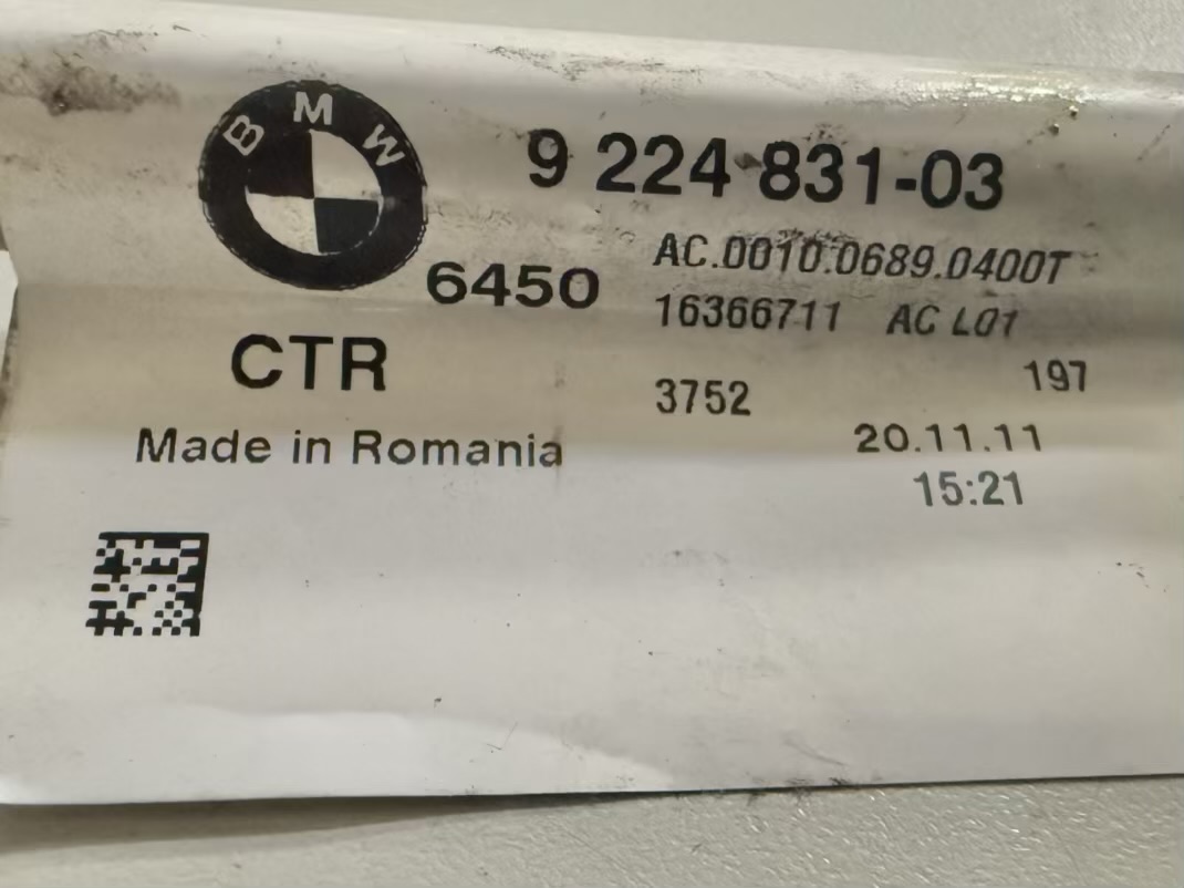 Klimaanlagenrohre N43 BMW 116i E81 E87 2011 6450922483103, 922483103
