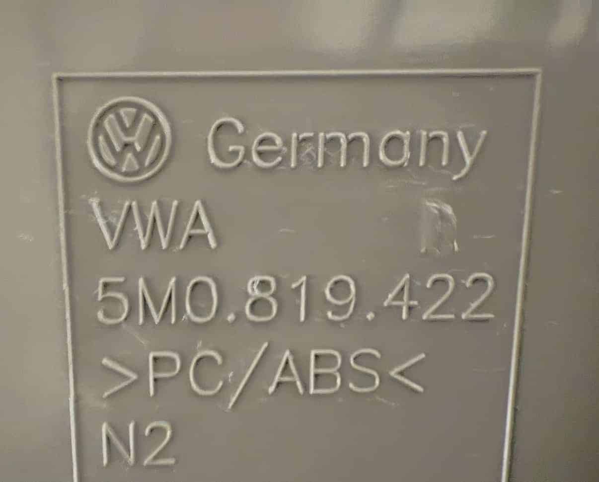 Abdeckung Klimabedienteil VW Golf Plus 2009 5M0819422