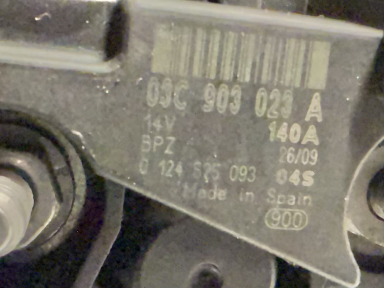 Lichtmaschine Generator VW Golf Plus 2009 03C903023A