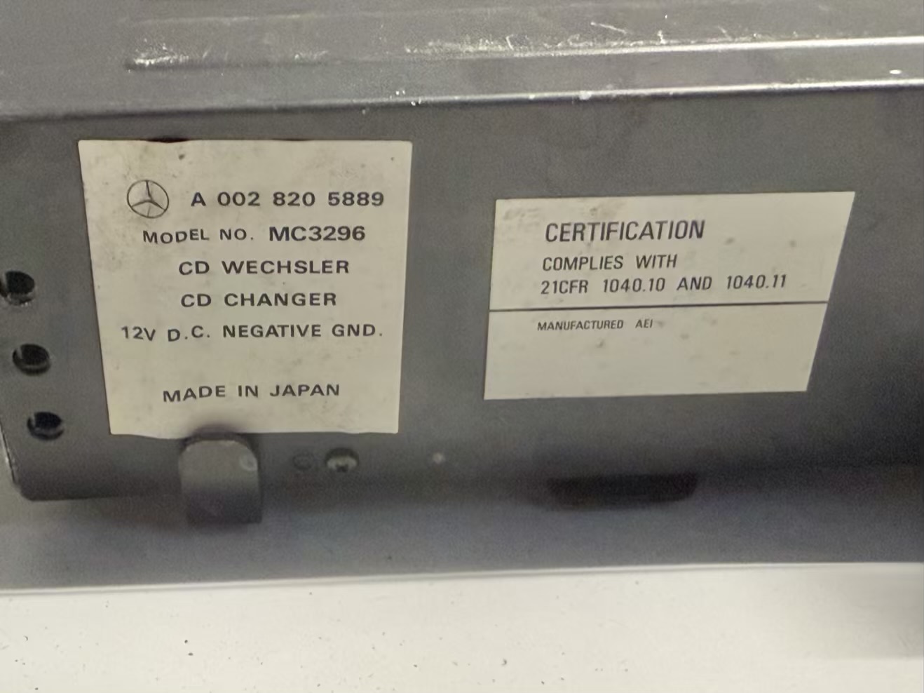 CD-Wechsler Mercedes BENZ CLK 320 1999 W208 A0028205889, MC3296, A0028206289