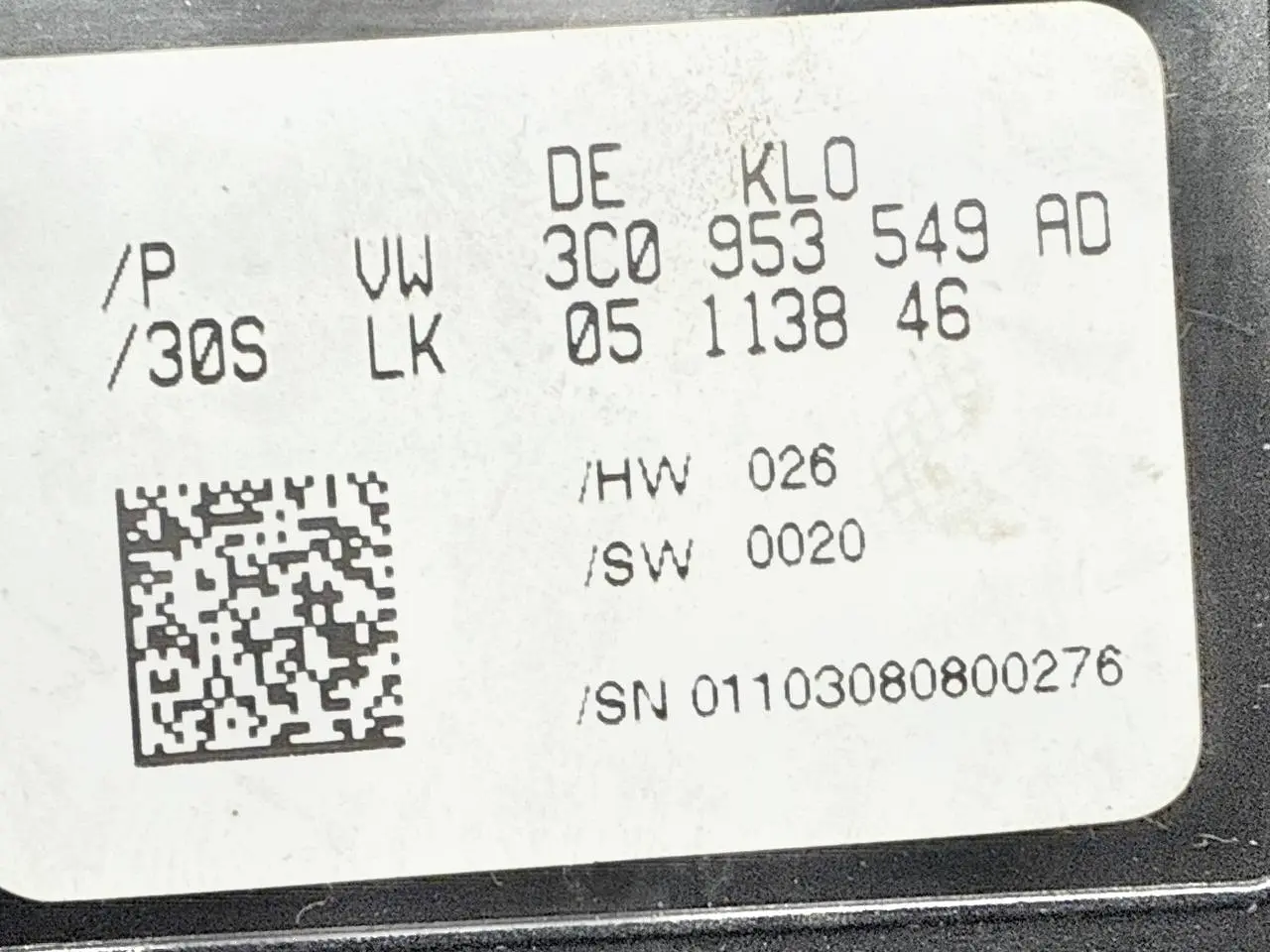 Lenksaeulenmodul Elektroniksteuerung Passat VW Passat 3C Kombi 2008 3C0953549AD
