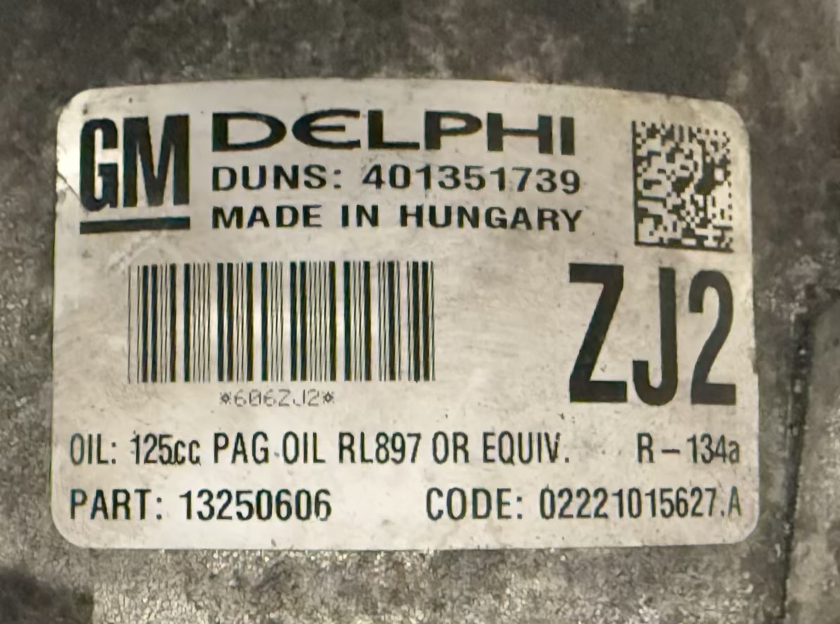Klimakompressor OPEL ASTRA-J 2011 401351739, 13250606