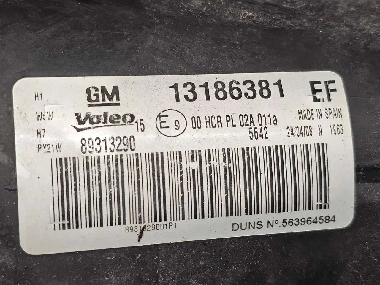 Frontscheinwerfer links fuer Corsa D 1.2L 2008 Opel Corsa D 1.2L 2008 13186381
