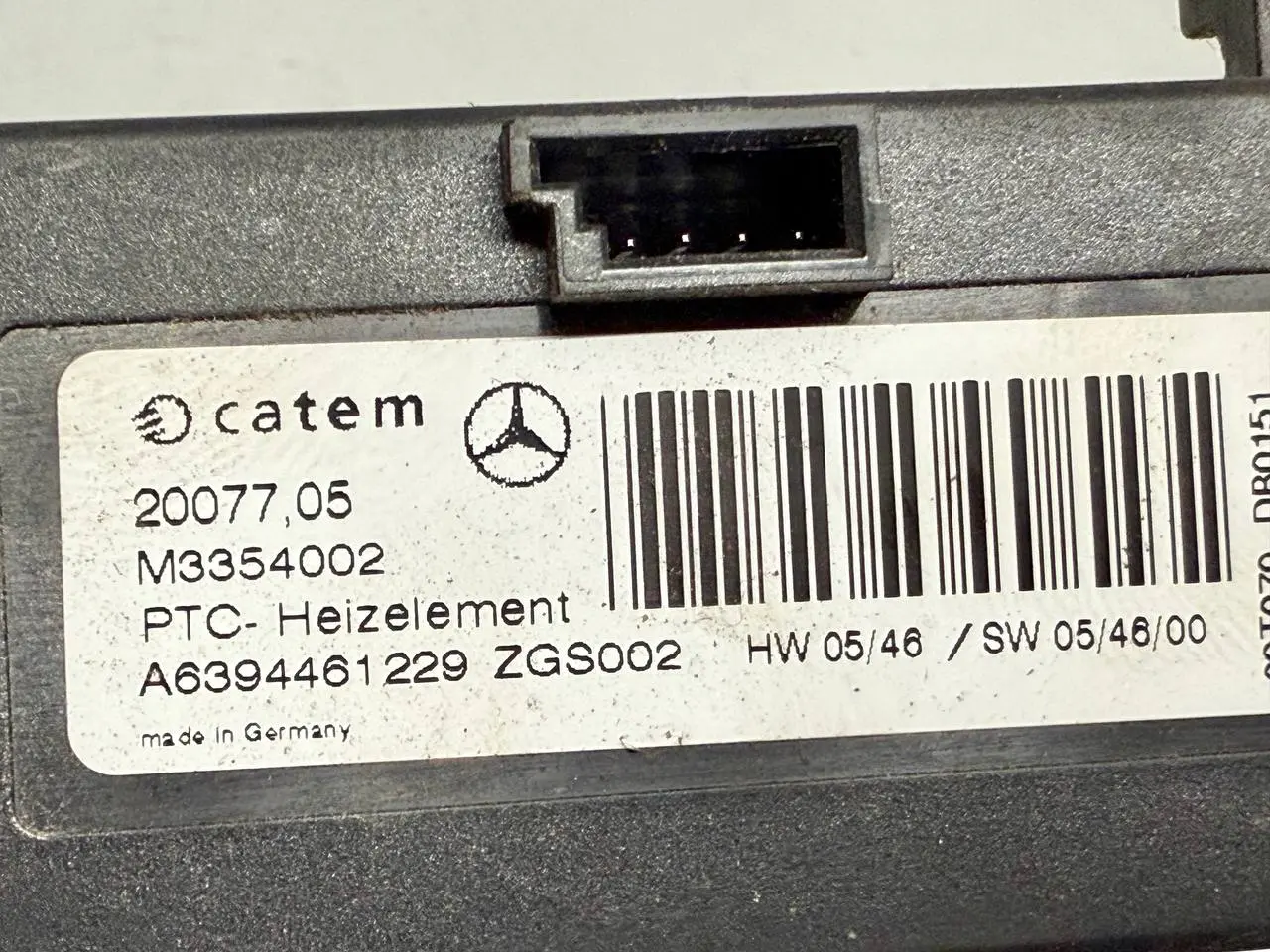 Heizelement Zusatzheizung Zuheizer Mercedes Benz Vito W639 111 2009 A6394461229