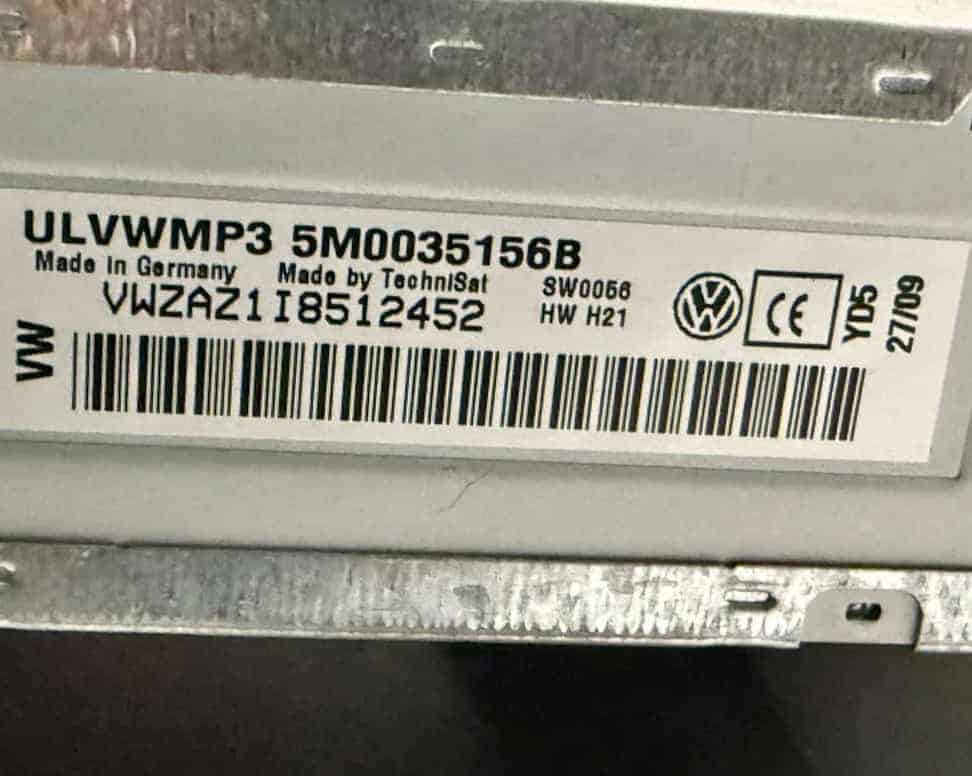 Auto Radio CD-Player VW Golf Plus 2009 5M0035156B