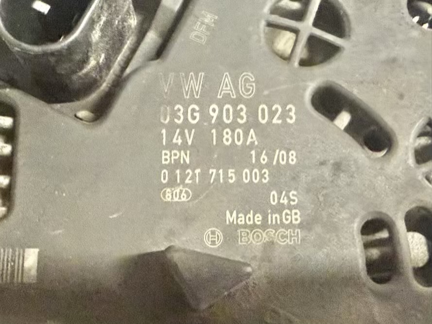 Lichtmaschine Generator 2.0 TDI Passat 3C 2008 03G903023, 0121715003
