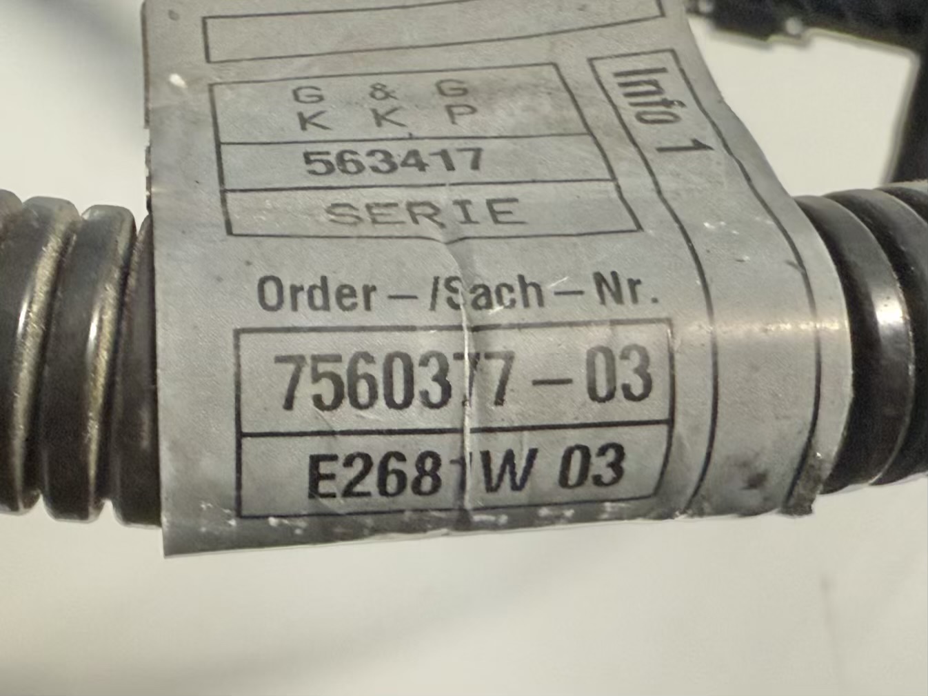 Kabelbaum Anlasser Lichtmaschine N43 BMW 116i E81 E87 2011 7560377, 7560378