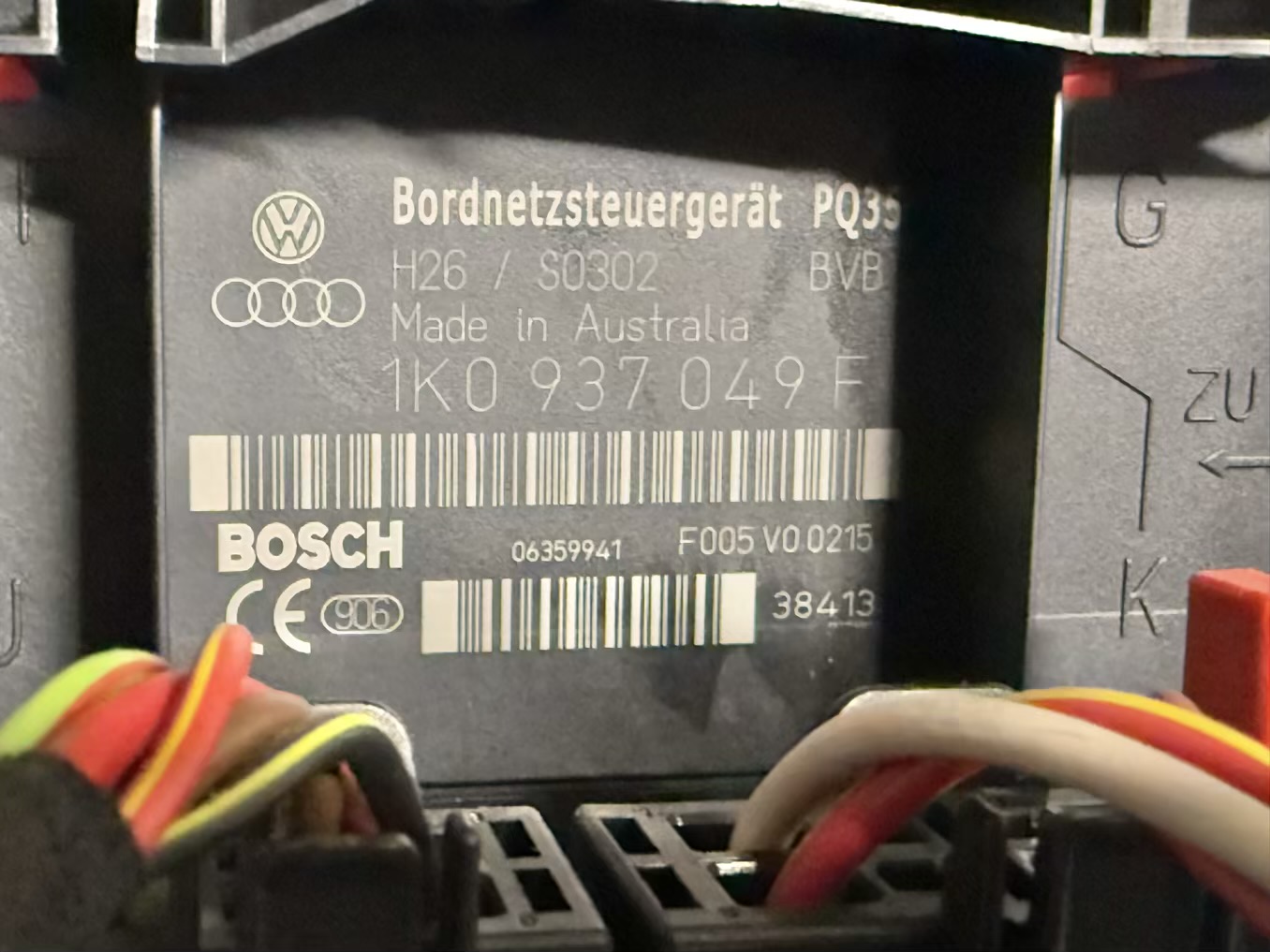 Bordnetzsteuergerät Komfortsteuergerät BCM VW Touran 1T1 2003 1K0937049F