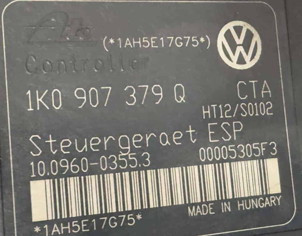 ABS hydr. block Steuergerät VW Golf5 1K1 1.4L