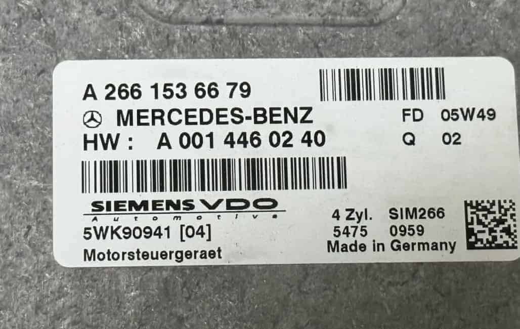 Motorsteuergerät ECU SIM266 Mercedes Benz BKlasse W245 B170 2005