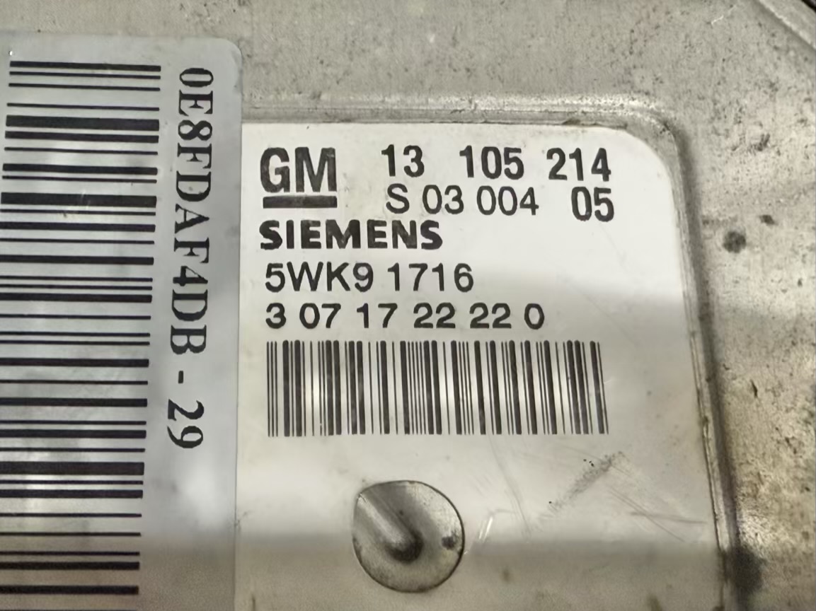Motorsteuergerät ECU OPEL MERIVA 2003 13105214, 5WK91716
