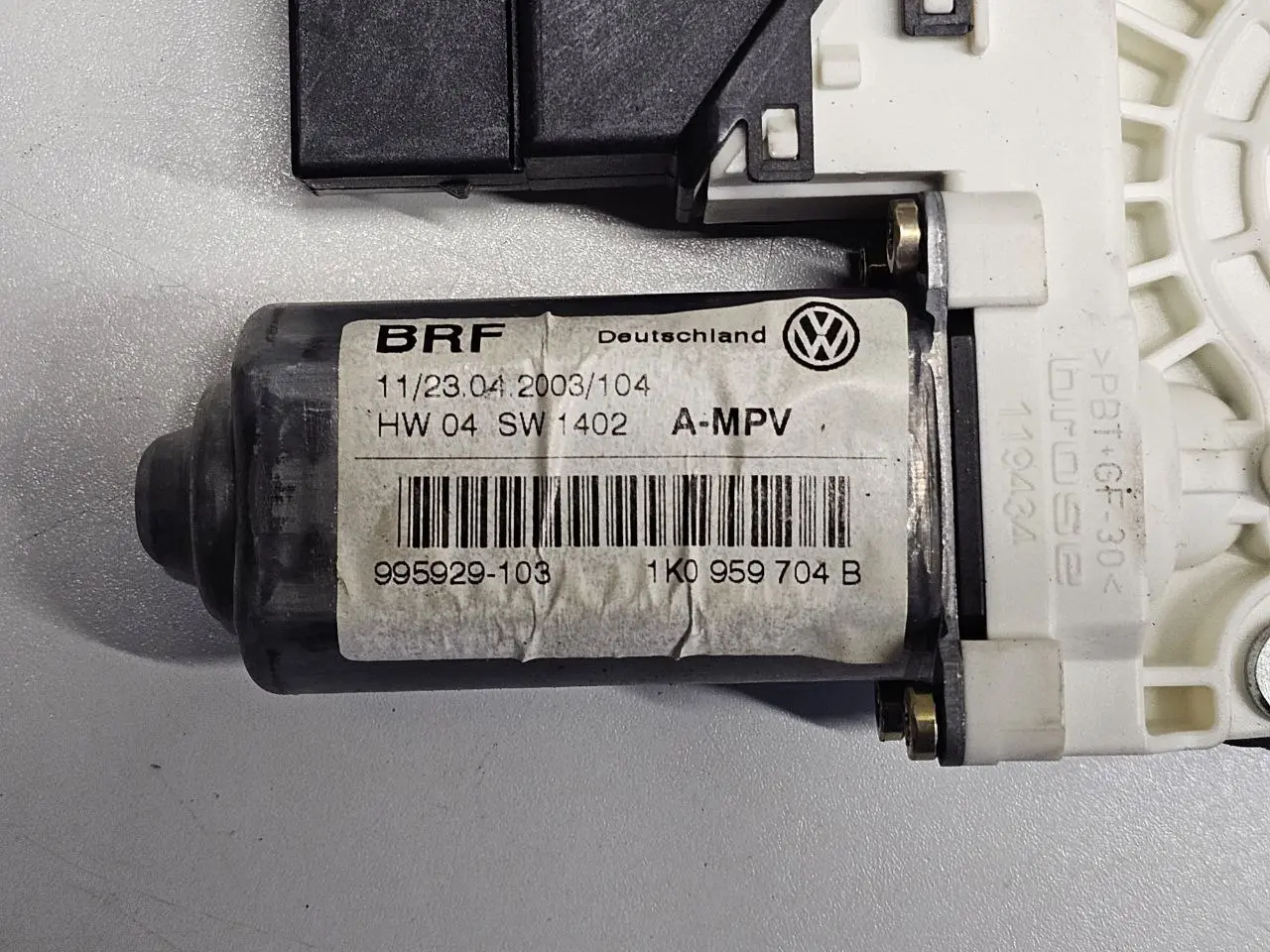 Fensterhebermotor mit Steuergerät + seil VW Touran 1T1 2003 1K0959704B