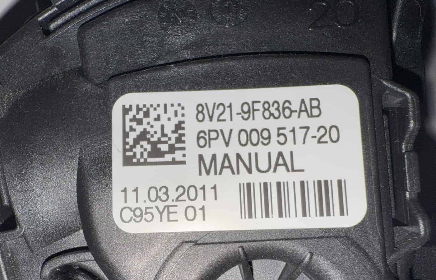 Gaspedal Ford Fiesta 1.25L 2010