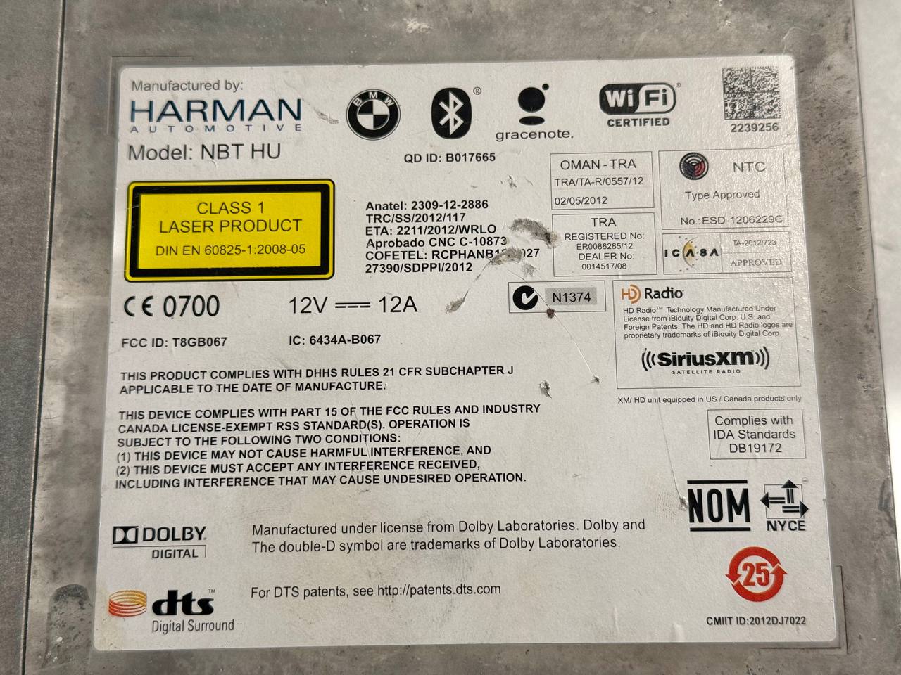 Navigation Harman Headunit BMW X5 F15 F85 X6 F16 F86 9367643, CI936764301