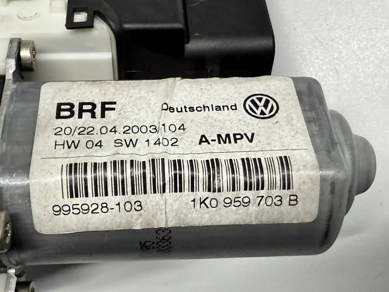 Fensterhebermotor + Seil mit Steuergerät VW Touran 1T1 2003 1K0959703B