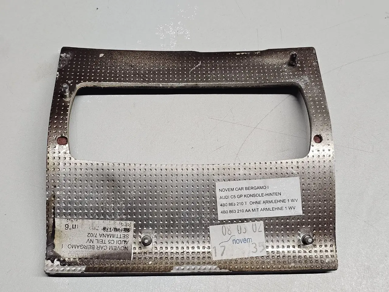 Abdeckung Mittelkonsole hinten Audi A6 Avant 4B 4B0863210AA