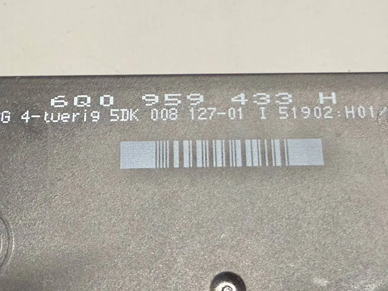 Komfortsteuergerät KSG BCM Gebraucht VW Polo 9N1 1,2L 2002 6Q0959433H