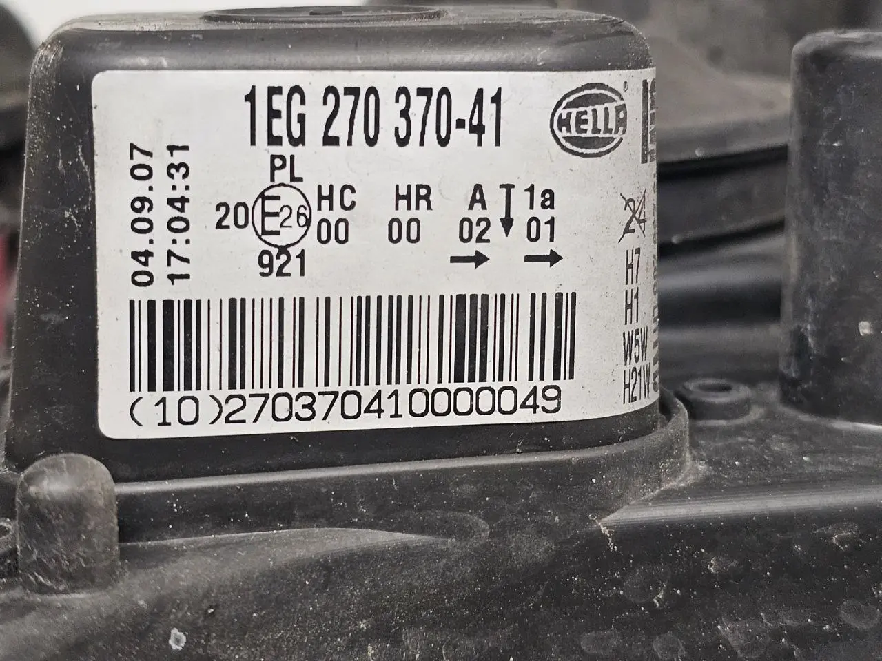 Scheinwerfer links ASTRA-H 1.6 DOHC 2007 1EG27037041