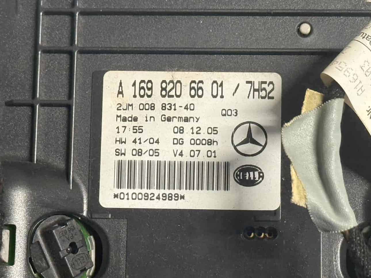 Innen Dach Beleuchtung Panel Mercedes Benz BKlasse W245 B170 2005