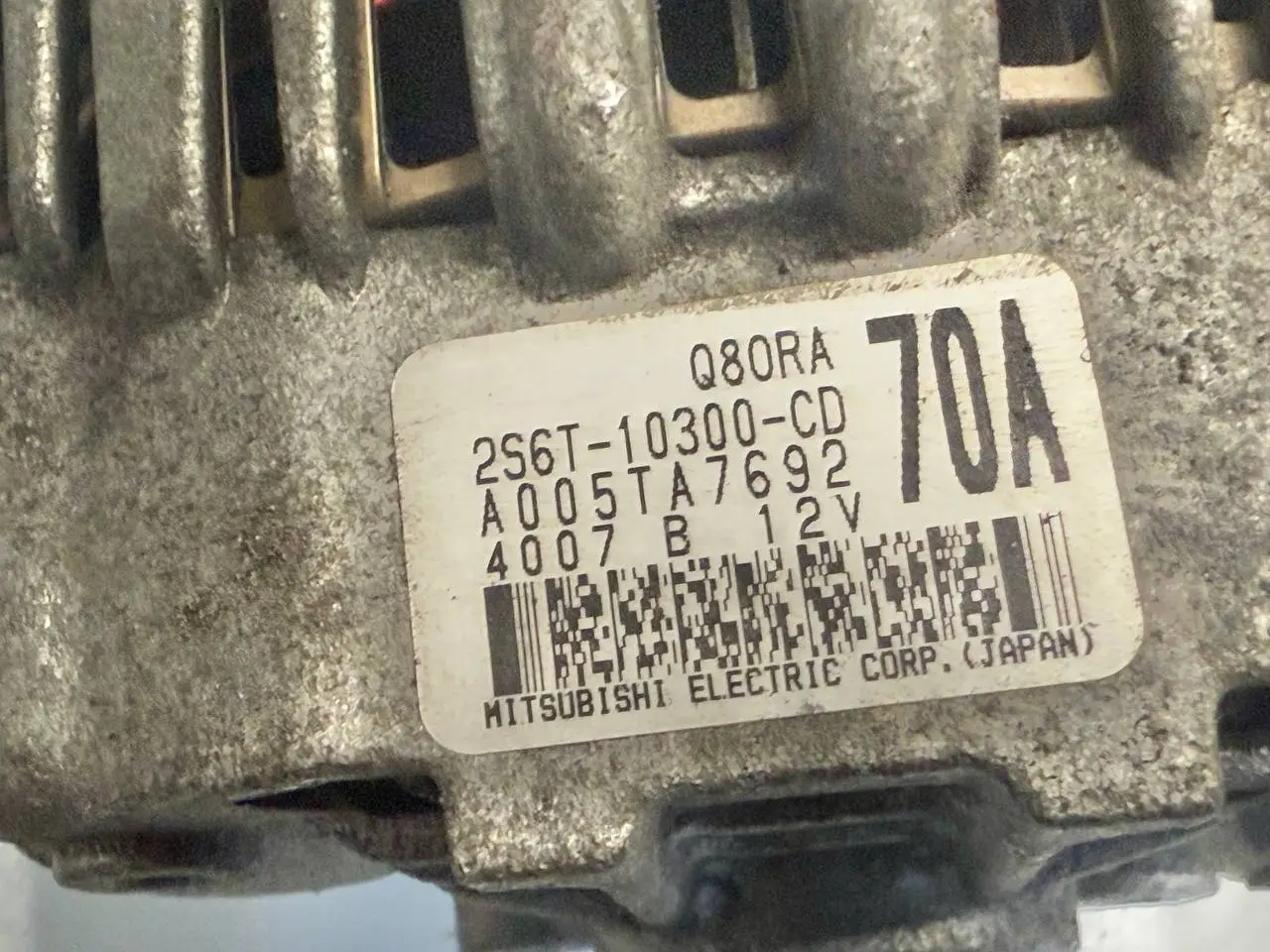 Lichtmaschine Generator Alternator für Fiesta FORD Fiesta 1.4L 2008 2S6T10300CD