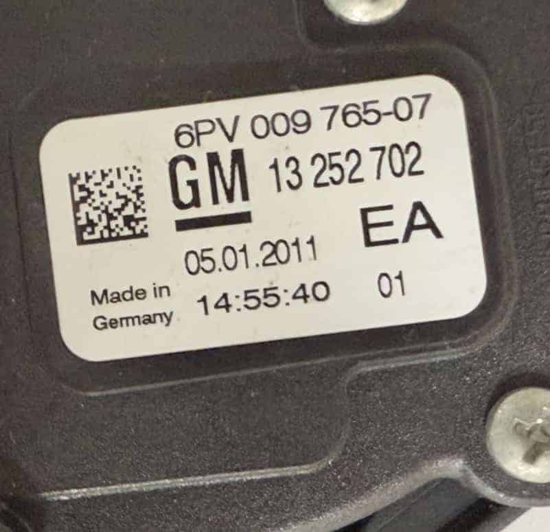 Gaspedal OPEL ASTRA-J 2011