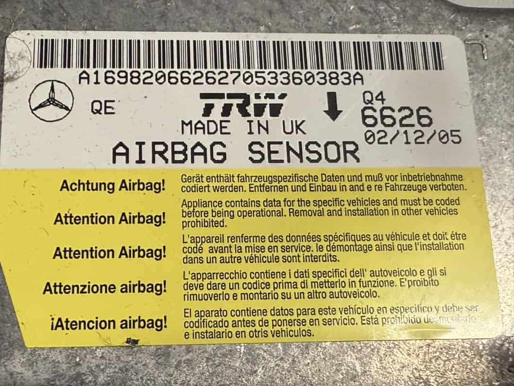 Airbagsteuergerät Mercedes Benz BKlasse W245 B170 2005